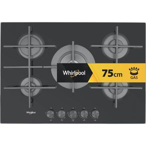 Whirlpool - GOWL758NBFR - Plaque de cuisson gaz - 5 foyers - Verre - Fonte - Image 3